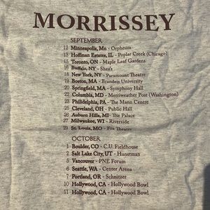 Morrissey fake tour shirt
